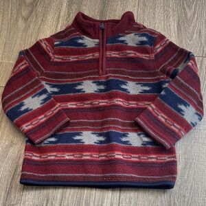 Old Navy Kids Maroon and Navy Striped Sweater